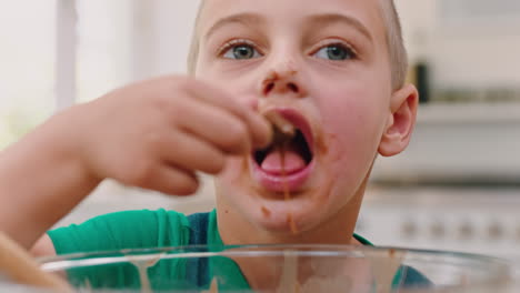 Baking,-boy-eating-chocolate