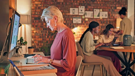 Computer,-data-and-senior-woman-typing-feedback