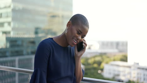 Phone-call,-communication-and-black-woman