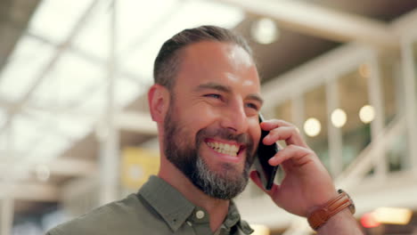 Laughing,-joke-and-businessman-on-a-phone-call