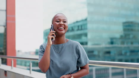 Black-woman,-business-phone-call