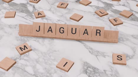 Jaguar-Wort-Auf-Scrabble