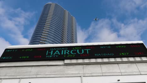 Haarschnitt-Börsenbrett