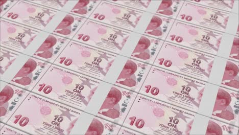 10-Billetes-De-Lira-Turca-Impresos-Por-Una-Prensa-De-Dinero