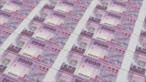 2000-Nuevos-Billetes-De-Dólar-Taiwanés-Impresos-Por-Una-Prensa-Monetaria