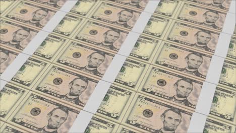 5-DOLLAR-banknotes-printing-by-a-money-press
