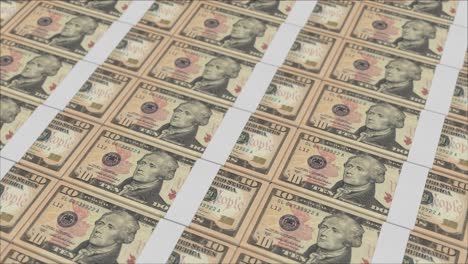 10-DOLLAR-banknotes-printing-by-a-money-press