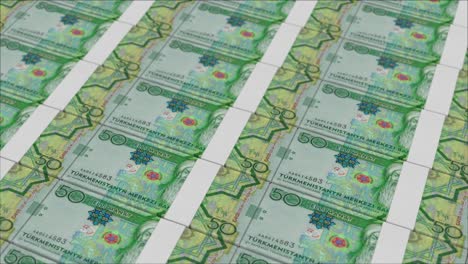50-TURKMENISTAN-MANAT-banknotes-printed-by-a-money-press