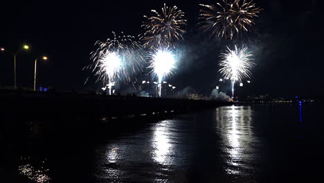 A-fireworks-display-over-water-marks-a-big-holiday-3