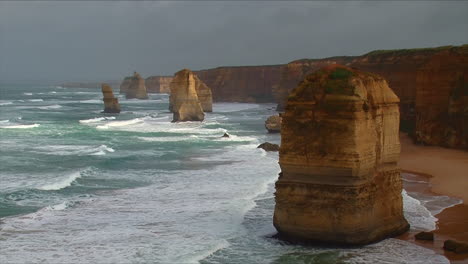 Establishing-shot-of-the-12-Apostle-rock-formations-along-the-Great-Ocean-Road-of-Victoria-Australia-2