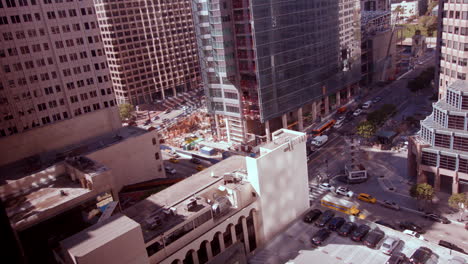A-time-lapse-shot-of-traffic-in-downtown-Los-Angeles-California