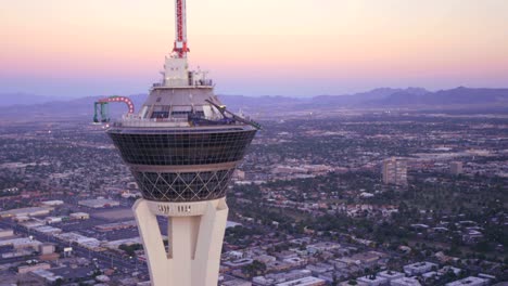 Aerial-view-of-the-Stratosphere-Hotel-in-Las-Vegas-Nevada-1