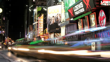 Accelerated-traffic-moves-past-billboards-in-New-York's-Times-Square