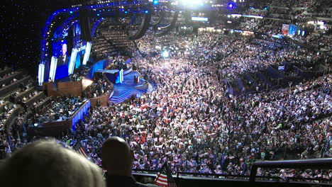A-Zoom-Out-To-A-Wide-Shot-Of-The-Pepsi-Center-As-Former-President-Bill-Clinton-Addresses-The-Crowd-On-The-Positive-Aspects-Of-Presidential-Nominee-Barack-Obamanational-Convention-In-Denver-Colorado