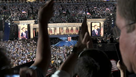 Presidential-Nominee-Barack-Obama-Waves-To-A-Packed-Investco-Field-At-The-End-Of-The-2008-Democratic-National-Convention-In-Denver-Colorado