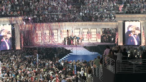Presidential-Nominee-Barack-Obama-And-His-Vice-Presidential-Pick-Joe-Biden-Celebrate-With-Their-Families-As-Confetti-Falls-At-The-End-Of-The-2008-Democratic-National-Convention-In-Denver-Colorado-1