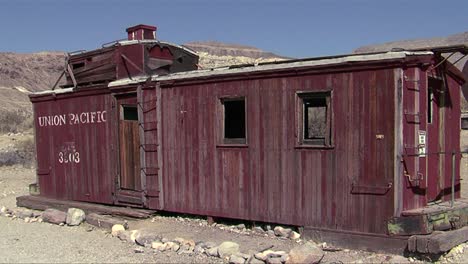 An-old-abandoned-caboose-is-a-home-in-Death-Valley-National-Park