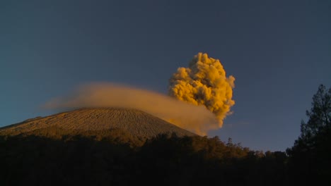 A-large-volcano-erupts-in-a-cloud-of-smoke-and-ash