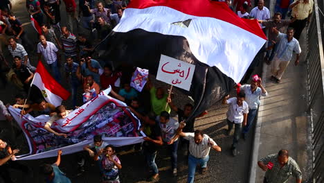 Draufsicht-Auf-Demonstranten-In-Kairo-Ägypten