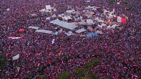 Overhead-view-as-protestors-jam-Tahrir-Square-in-Cairo-Egypt