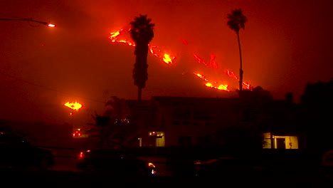 The-Thomas-Fire-Burns-At-Night-In-The-Hills-Above-The-101-Freeway-Near-Ventura-And-Santa-Barbara-California-4