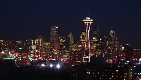 Seattle-Glitters-At-Night-With-The-Landmark-Space-Needle-A-Crowning-Jewel