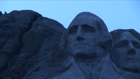 A-Serene-Focused-George-Washington-Looks-Out-From-Mt-Rushmore