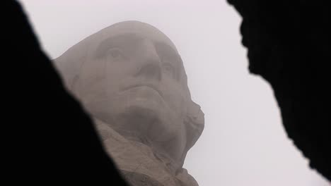 An-Artistic-Framing-Of-George-Washington-By-The-Camera-At-Mt-Rushmore