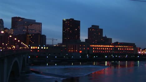 Leftpan-Across-The-Minneapolis-Minnesota-Skyline-From-The-Mississippi-River-At-Night