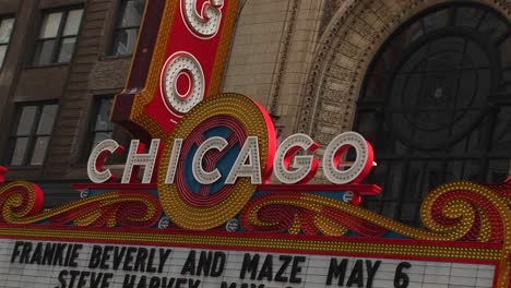 The-Marquee-Of-Chicago'S-Historic-Landmark-Chicago-Theater
