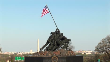 The-Camera-Slowly-Pans-Up-The-Iwo-Jima-Marine-Corps-Memorial