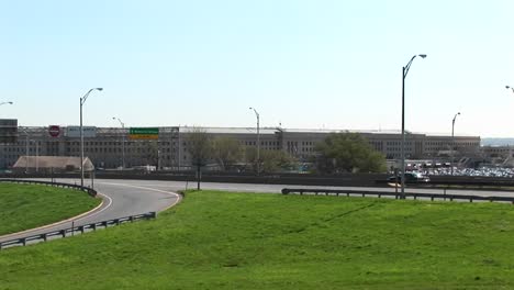A-View-Of-The-Freeway-Near-The-Pentagon-Zoomsin-To-The-Pentagon-Building