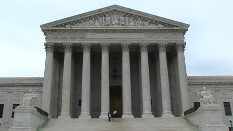 A-Panup-Of-The-Columned-Entrance-To-The-Supreme-Court