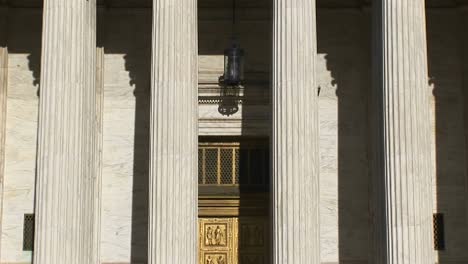Sunlight-Reflects-On-The-Bright-White-Pillars-Of-The-Us-Supreme-Court-Building-Entrance
