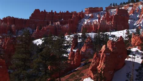 Mediumshot-Of-Bryce-Canyon-National-Park-In-Winter