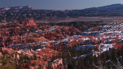 Panoramic-Static-Shot-Of-Limestone-Mazes-Created-By-Rocks-Of-The-Claron-Formation-In-Bryce-Canyon-National-Park