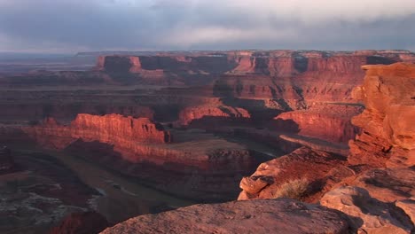 Wide-Shot-Vista-Over-The-Colorado-River-And-Its-Side-Canyons-From-Dead-Horse-Point-State-Park-Utah