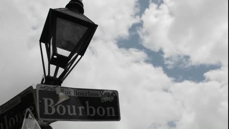 Time-Lapse-Shot-Of-Bourbon-Street-Sign-In-New-Orleans-Louisiana-1
