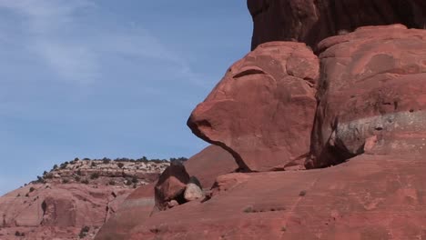 A-large-rock-formation-resembles-a-mountain-goat-or-sheeps-head-profile