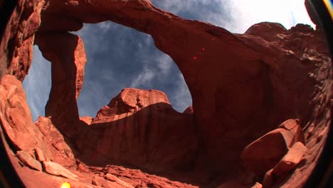 A-fisheye-view-of-Double-Arch-in-Arches-National-Park-Utah