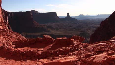 Crabright-across-an-ancient-American-Indian-campground-in-Canyonlands-National-Park